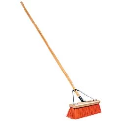 Leonard 18-Inch Heavy-Duty Push Broom With Hardwood Handle -Garden Outdoor 1318 1