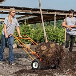 Leonard Ball Carts With Curved Lift, Pneumatic Tires -Garden Outdoor 15cc 6