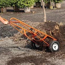 Leonard Ball Carts With Curved Lift, Pneumatic Tires -Garden Outdoor 15cc 8