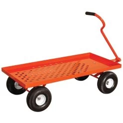 Leonard Pull-Style 4-Wheeled Nursery Cart With 2-Foot X 4-Foot Deck And Pneumatic Tires -Garden Outdoor 2448wg 3