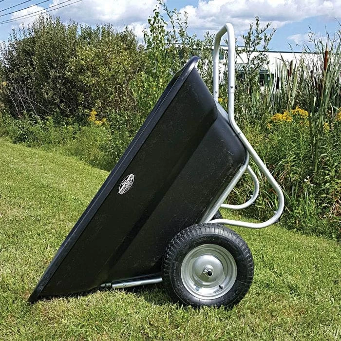 Muller's Original Smart Cart, Black 12 Cu. Ft. Tray With 16" Turf Wheels 2 Muller's Original Smart Cart, Black 12 Cu. Ft. Tray With 16" Turf Wheels - Image 2