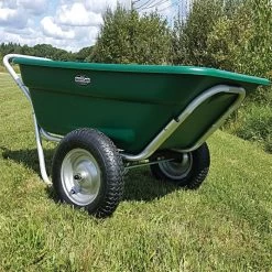 Muller's Original Smart Cart, Green 7 Cu. Ft. Tray With 16" Turf Wheels -Garden Outdoor 37gbt 2 1