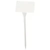 Angled Display White Plastic Stakes