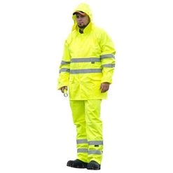 Majestic Hi-Vis High-Visibility Class III Rainwear Jacket - Size 2XL