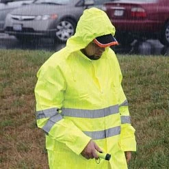 Majestic Hi-Vis High-Visibility Class III Rainwear Jacket - Size 2XL -Garden Outdoor 751351 3