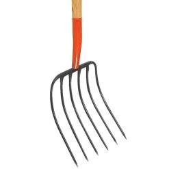 Leonard 6-Tine Forged Steel Manure Fork With 54-Inch Straight Handle -Garden Outdoor amf6 2 1