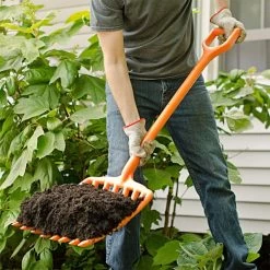 Leonard 8-Tine All-Poly Scoop Fork With 30-inch D-Grip Handle -Garden Outdoor apf800 2 2