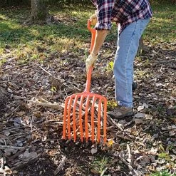 Leonard 8-Tine All-Poly Scoop Fork With 30-inch D-Grip Handle -Garden Outdoor apf800 5 1