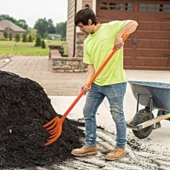 Leonard 8-Tine Poly Mulching Fork With Straight Handle -Garden Outdoor apf815 live2 10.20.22