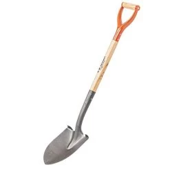 Leonard #0 Round Point Shovel With D-Grip Handle -Garden Outdoor ar750d left