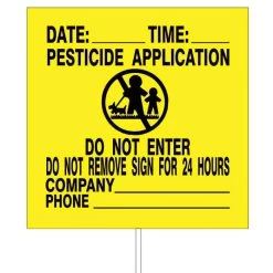 Quick-Fill Pesticide Warning Signs, Case Of 1,000