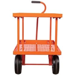 Leonard 2-Foot By 4-Foot Pull-Style Nursery Cart With 18-Inch Shelf -Garden Outdoor f2448hwg 3