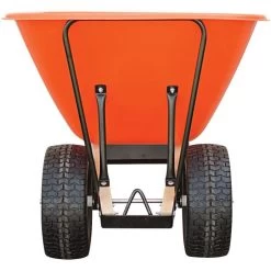 Leonard 2-Wheeled, 10-Cubic-Foot Capacity Poly Tray Wheelbarrow With Flat-Free Tires -Garden Outdoor fwb10 2 1