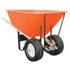 Leonard 2-Wheeled, 10-Cubic-Foot Capacity Poly Tray Wheelbarrow With Flat-Free Tires
