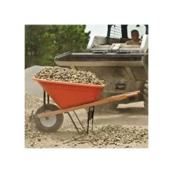 Leonard 6-Cubic-Foot Capacity Poly Tray Wheelbarrow With Flat-Free Tire 14 Leonard 6-Cubic-Foot Capacity Poly Tray Wheelbarrow With Flat-Free Tire -Garden Outdoor fwb6 5 1