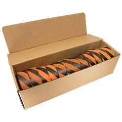 Orange And Black Candy Stripe Tagging Tape, Box Of 12 Rolls