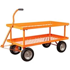Leonard 2-Foot By 5-Foot Pull-Style Nursery Cart With 12-Inch Shelf