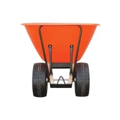 Leonard 2 Wheeled 10 Cubic Foot Capacity Poly Tray Wheelbarrows -Garden Outdoor vp wb10 2