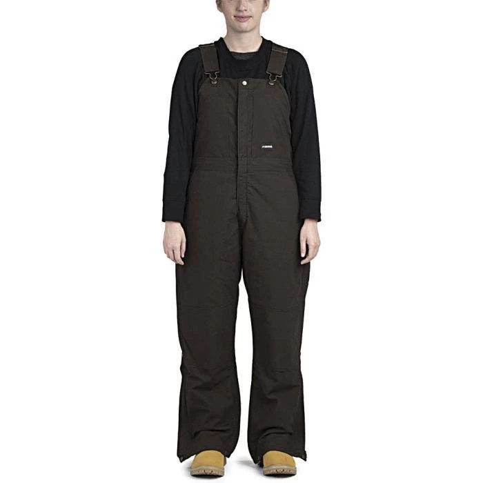 BERNE Women's Softstone Insulated Bibs, Dark Brown, Size 4XL 2 BERNE Women's Softstone Insulated Bibs, Dark Brown, Size 4XL - Image 2